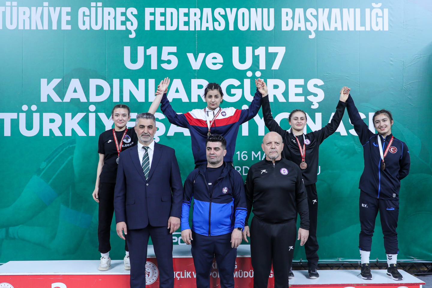 U15 Kadınlar Güreş Türkiye Şampiyonası, yapılan final müsabakalarının ardından tamamlandı.